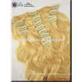 Golden Fournisseur Privé Étiquette Qualité Supérieure Grade 7A 8A Non Transformés 200g remy extensions de cheveux clip dans